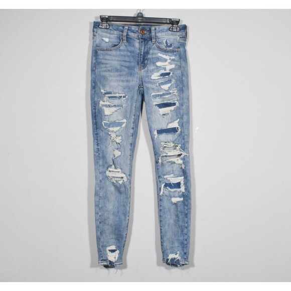 American Eagle Outfitters Denim - American Eagle Ne(x)t Level Stretch Hi-Rise Distressed Patched Jegging Size 2